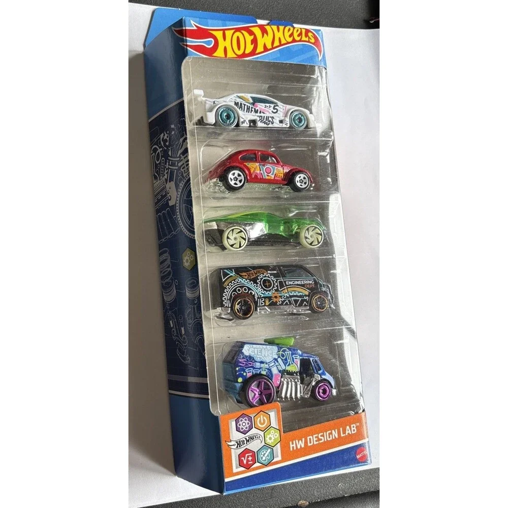 Hot Wheels HW Design Lab 5 Pack Die Cast Toy Cars Set Gift Pack Mattel 2022 New